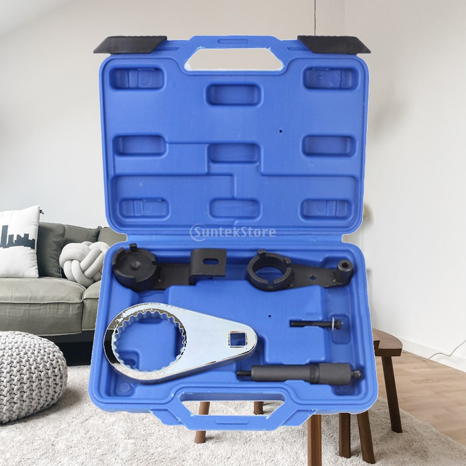 Workshop Tools Kit - Hochleistungs-Nockenwellen-Einstellwerkzeug Metallisches Motorwartungs-Werkzeugset Fahrzeug-Werkstatt-Kit für Mechaniker