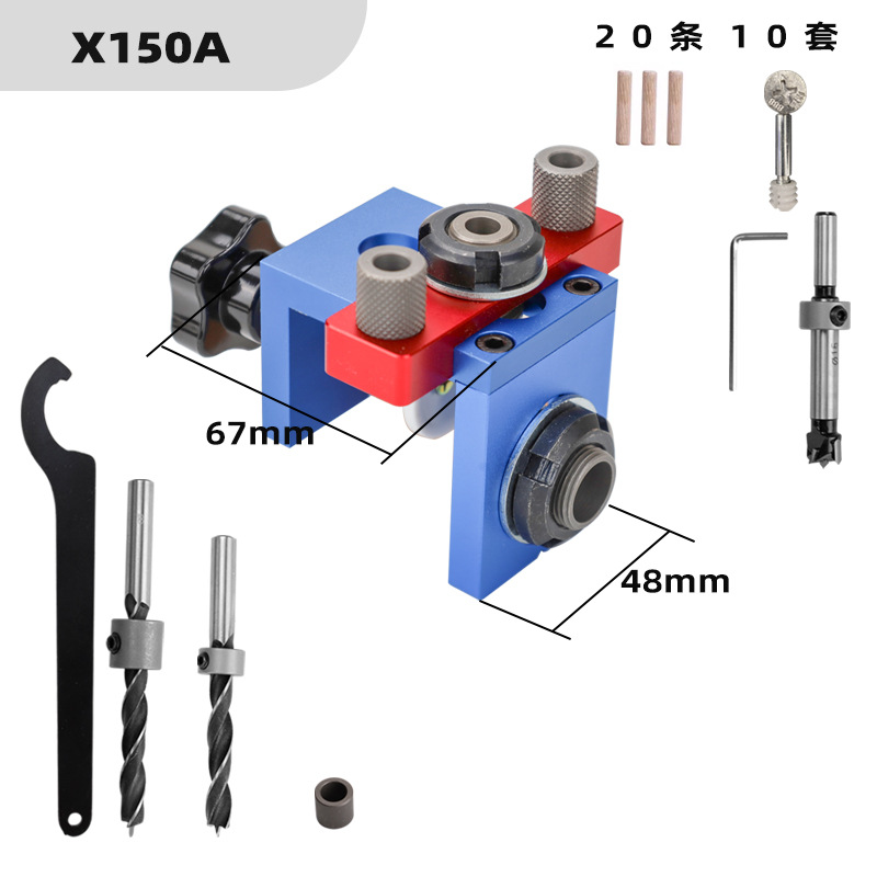 Dowel Jig Kit - TEBAK W-136 Tasche Loch Jig Kit
