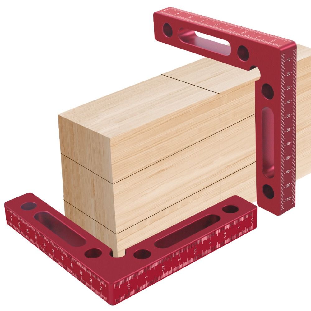 Angle Clamp 90 - Aluminiumlegierung 120mm Eckpositionierlineal, DIY L-förmige Rechtwinklige